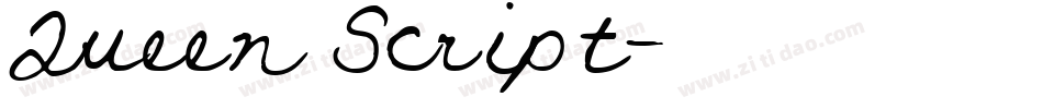 Queen Script字体转换